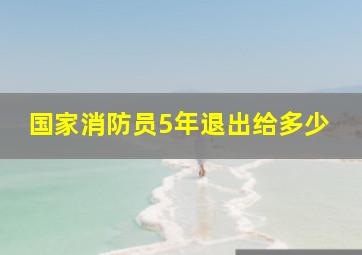 国家消防员5年退出给多少