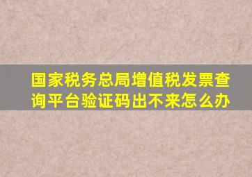 国家税务总局增值税发票查询平台验证码出不来怎么办