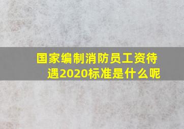 国家编制消防员工资待遇2020标准是什么呢