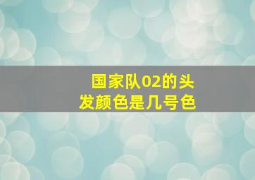 国家队02的头发颜色是几号色