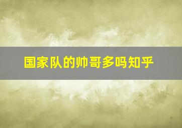 国家队的帅哥多吗知乎