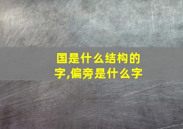 国是什么结构的字,偏旁是什么字