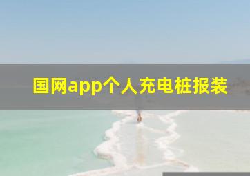 国网app个人充电桩报装