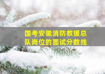 国考安徽消防救援总队岗位的面试分数线