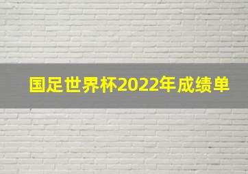 国足世界杯2022年成绩单