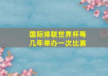 国际排联世界杯每几年举办一次比赛