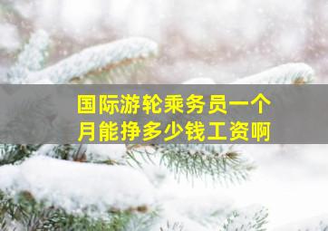 国际游轮乘务员一个月能挣多少钱工资啊