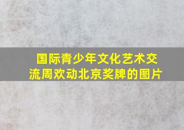 国际青少年文化艺术交流周欢动北京奖牌的图片