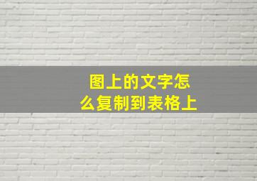 图上的文字怎么复制到表格上