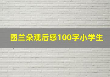 图兰朵观后感100字小学生