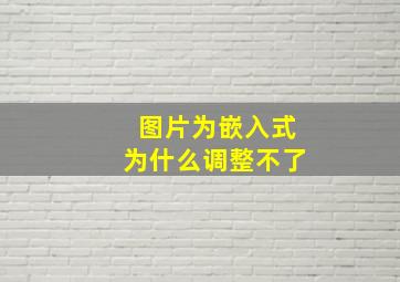 图片为嵌入式为什么调整不了