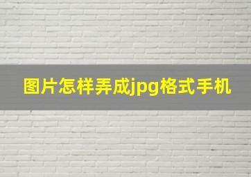 图片怎样弄成jpg格式手机