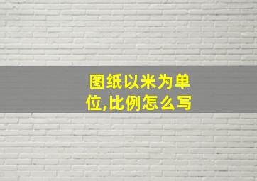 图纸以米为单位,比例怎么写