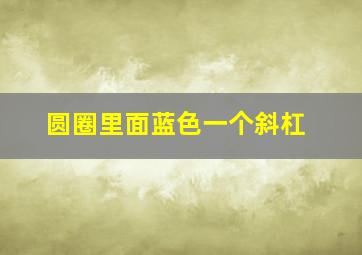 圆圈里面蓝色一个斜杠