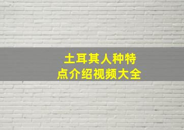 土耳其人种特点介绍视频大全