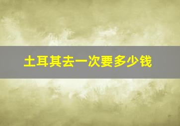 土耳其去一次要多少钱