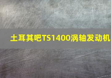 土耳其吧TS1400涡轴发动机