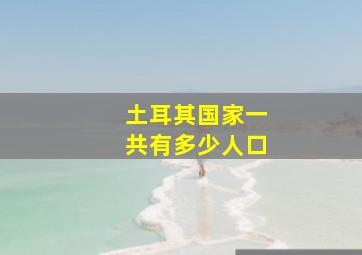 土耳其国家一共有多少人口