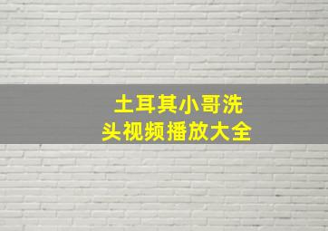 土耳其小哥洗头视频播放大全