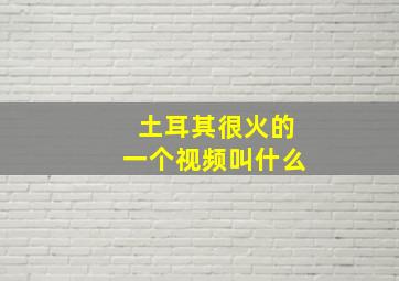 土耳其很火的一个视频叫什么