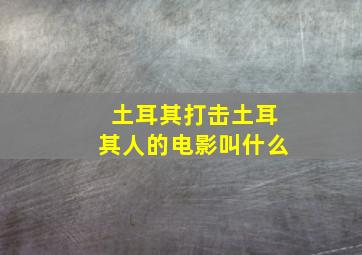 土耳其打击土耳其人的电影叫什么