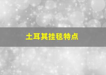 土耳其挂毯特点