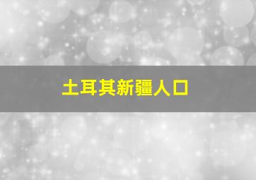 土耳其新疆人口