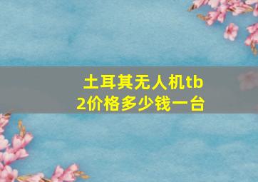 土耳其无人机tb2价格多少钱一台