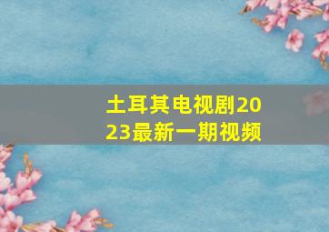 土耳其电视剧2023最新一期视频