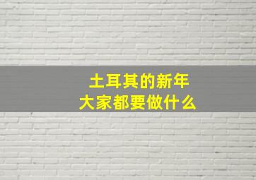 土耳其的新年大家都要做什么