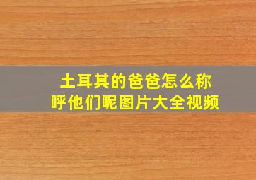 土耳其的爸爸怎么称呼他们呢图片大全视频