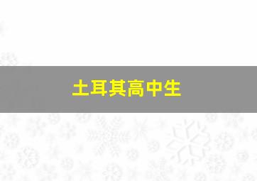 土耳其高中生