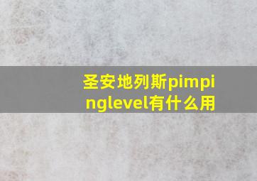 圣安地列斯pimpinglevel有什么用