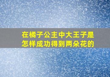 在橘子公主中大王子是怎样成功得到两朵花的