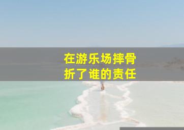 在游乐场摔骨折了谁的责任