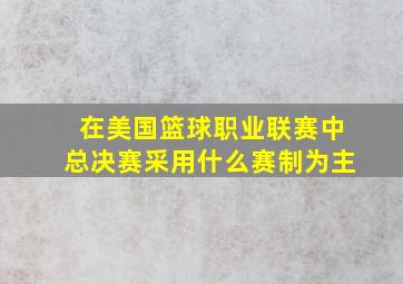 在美国篮球职业联赛中总决赛采用什么赛制为主