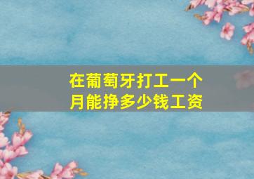 在葡萄牙打工一个月能挣多少钱工资