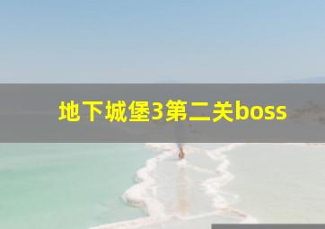 地下城堡3第二关boss