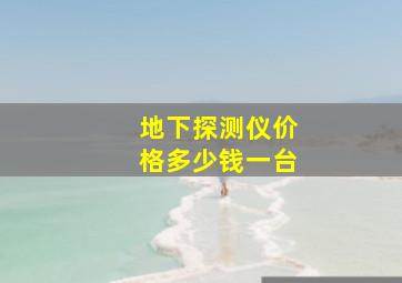 地下探测仪价格多少钱一台