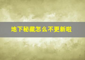 地下秘藏怎么不更新啦