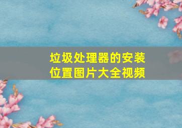 垃圾处理器的安装位置图片大全视频