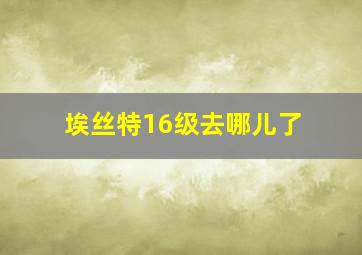 埃丝特16级去哪儿了