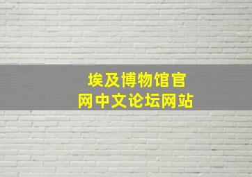 埃及博物馆官网中文论坛网站