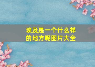 埃及是一个什么样的地方呢图片大全