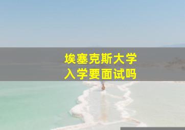 埃塞克斯大学入学要面试吗