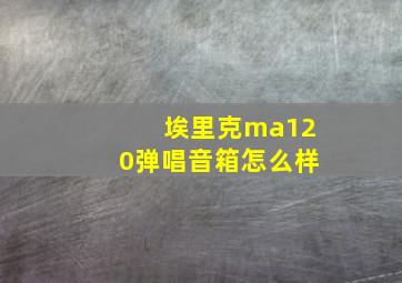 埃里克ma120弹唱音箱怎么样