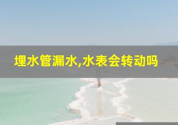 埋水管漏水,水表会转动吗