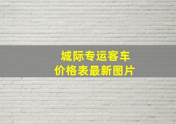 城际专运客车价格表最新图片