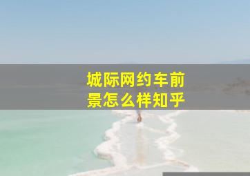 城际网约车前景怎么样知乎