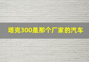 塔克300是那个厂家的汽车